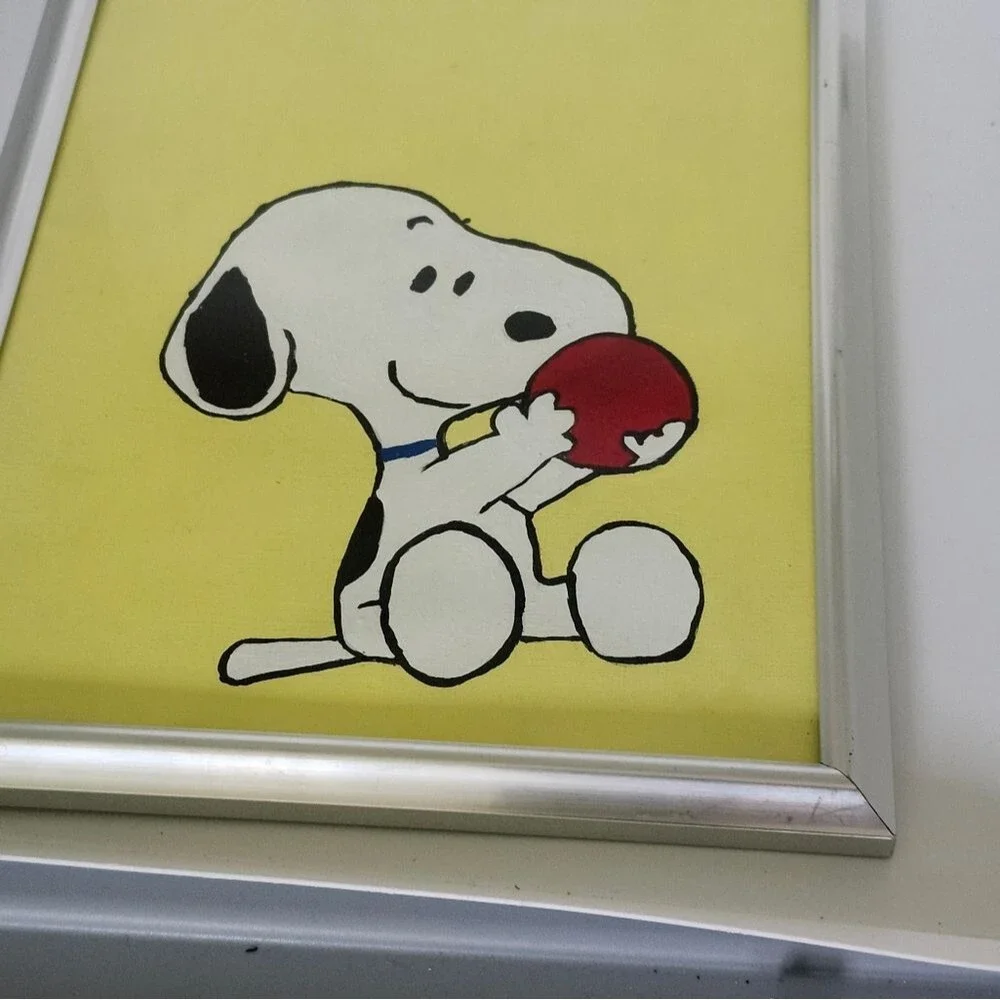 Hand Crafted Cartoon Beagle Dog Framed 8x10